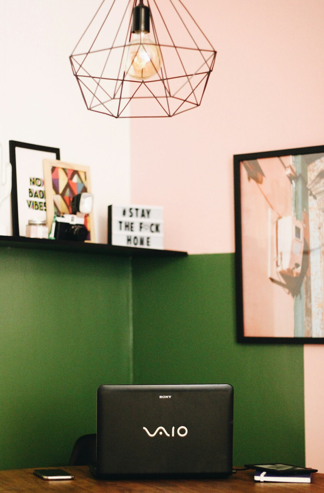 Welcoming office reception desk with a laptop and phone